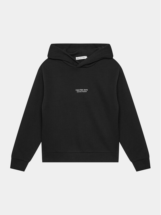 Calvin Klein Jeans Calvin Klein Jeans Μπλούζα Pixel Logo IB0IB01958 Μαύρο Relaxed Fit