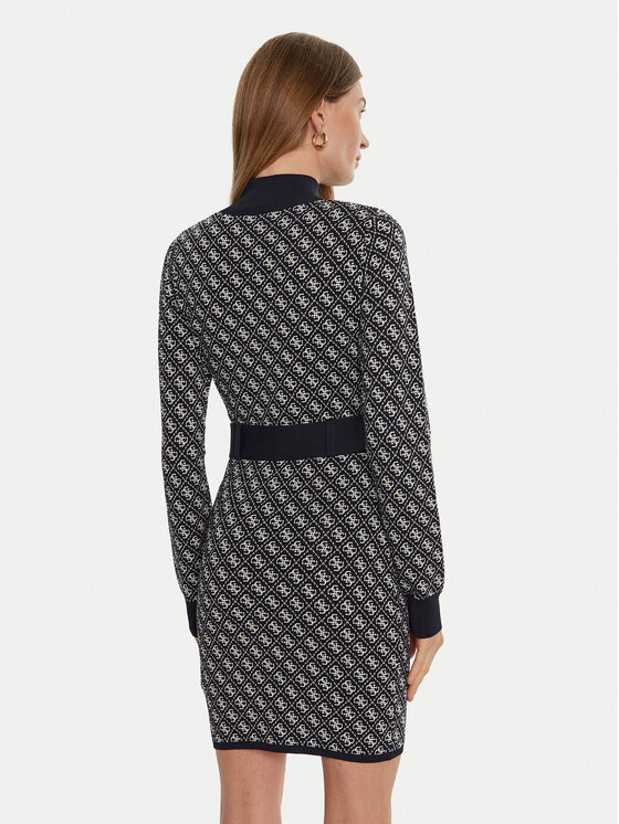Guess Guess Sukienka dzianinowa Lise W4BK43 Z37K0 Niebieski Regular Fit