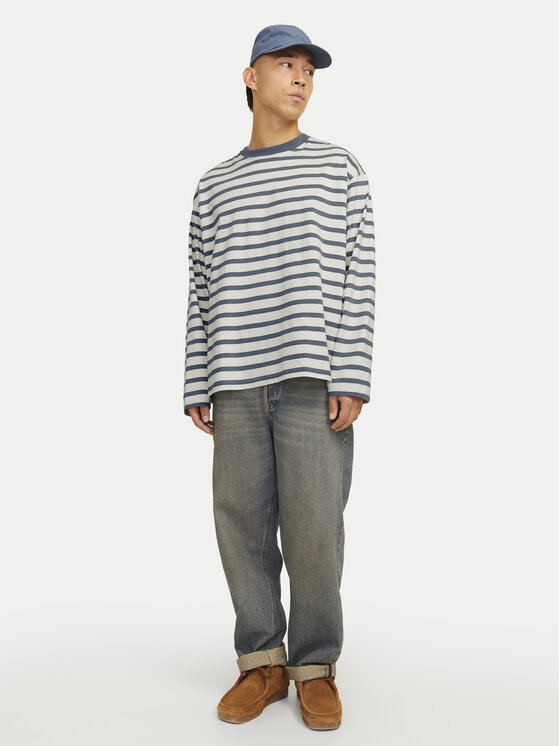 Jack&Jones Jack&Jones Pikkade varrukatega T-särk Islington 12273202 Sinine Loose Fit