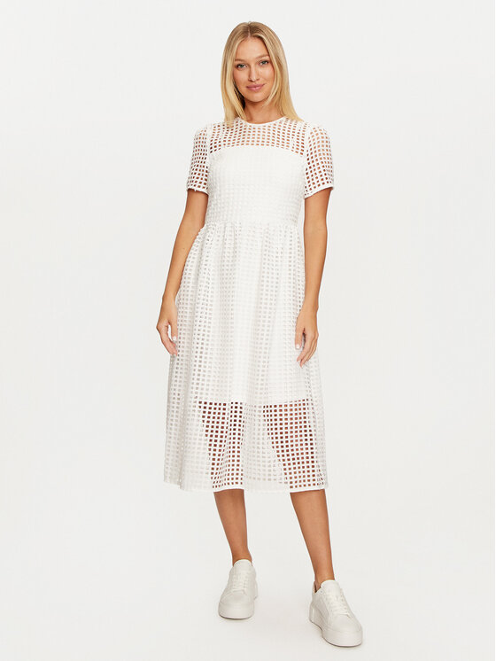 DKNY Vestito da giorno DD4AH520 Écru Regular Fit, taglia : 6