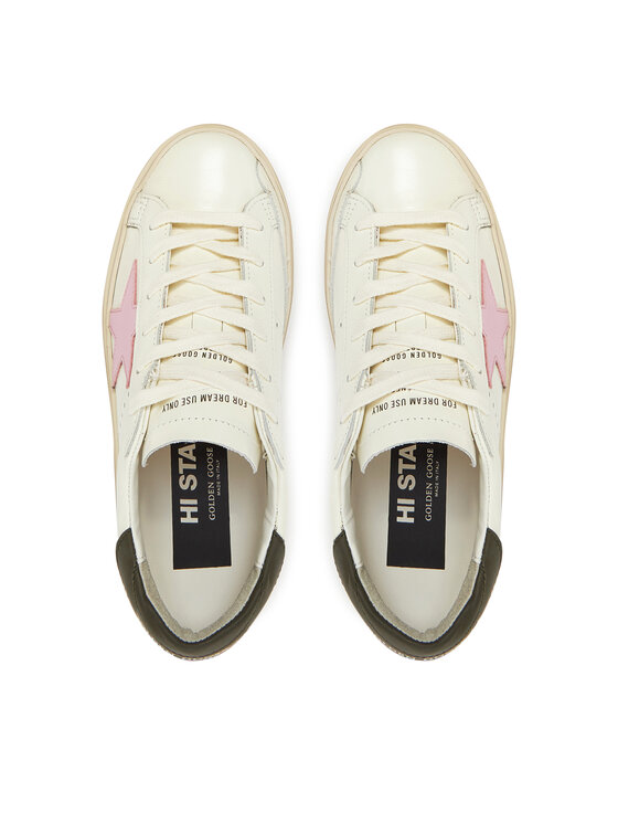 ★Golden Goose★ハイスター クラシック ウィズ リスト GOLDEN GOOSE Sneakersy Hi Star Classic With List Écru złote