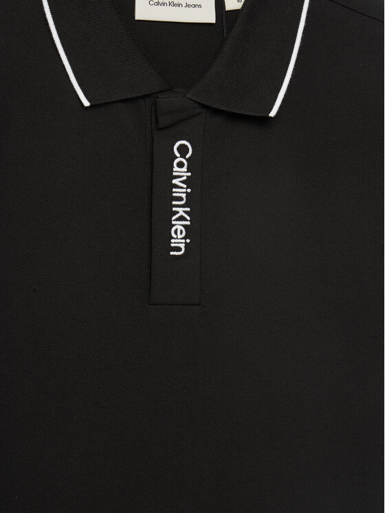 Calvin Klein Jeans Calvin Klein Jeans Polo Embro Logo IB0IB02542 D Czarny Regular Fit