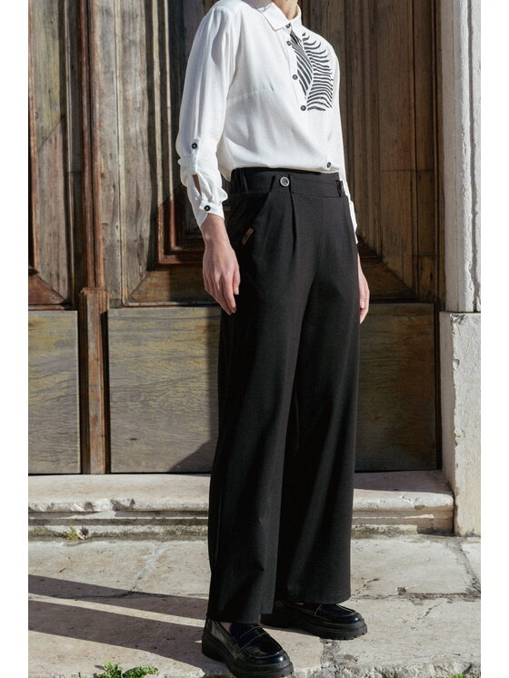 blue shadow blue shadow Spodnie damskie Paloma Beżowy Standard Fit