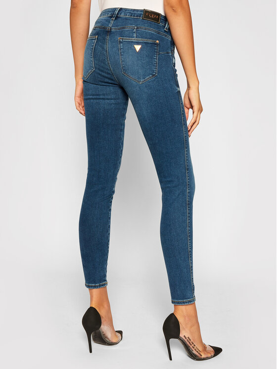 Guess Guess Džinsi Curve W0YAJ2 D4484 Tumši zils Skinny Fit