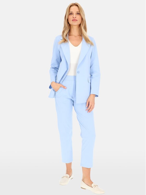 Perso Perso Dámske nohavice PTE242402F Modrá Fitted Fit