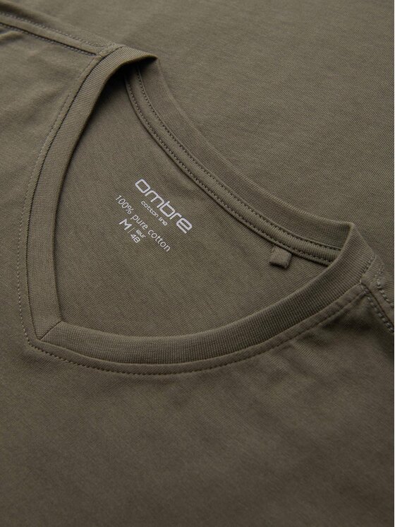 Ombre Ombre Longsleeve OM-LSBL-0143 Khaki Regular Fit