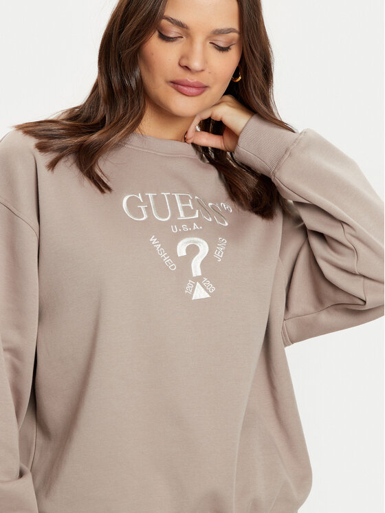 Guess Guess Суитшърт V5RQ12 KC3D2 Сив Regular Fit