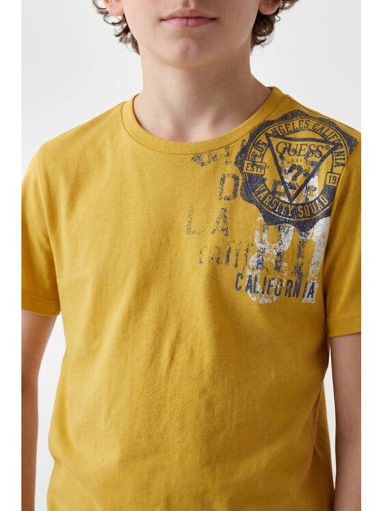 Guess Kids Guess Kids T-Shirt 183143 Żółty Classic Fit
