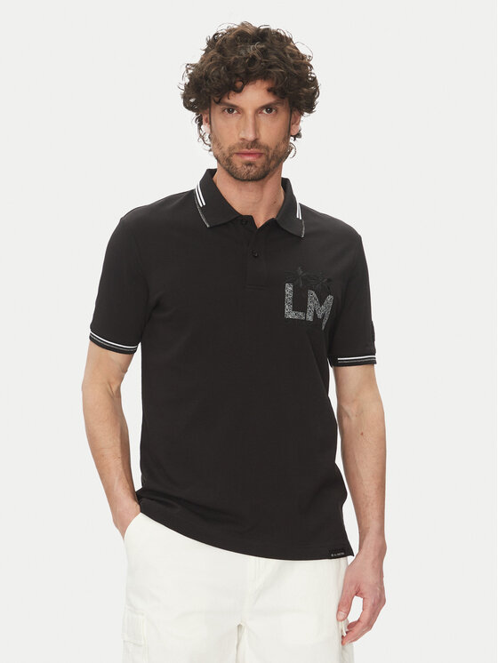 La Martina La Martina Polo Adrian MAP009 PK001 Czarny Regular Fit