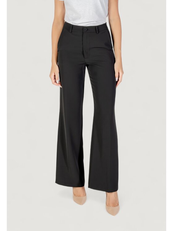 Rinascimento Pantaloni palazzo CFC0124990003 Nero Modern Fit
