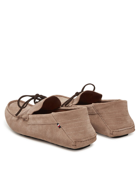 Tommy Hilfiger Tommy Hilfiger Mokasyny Hilfiger Folded Suede Driver FM0FM05385 Beżowy