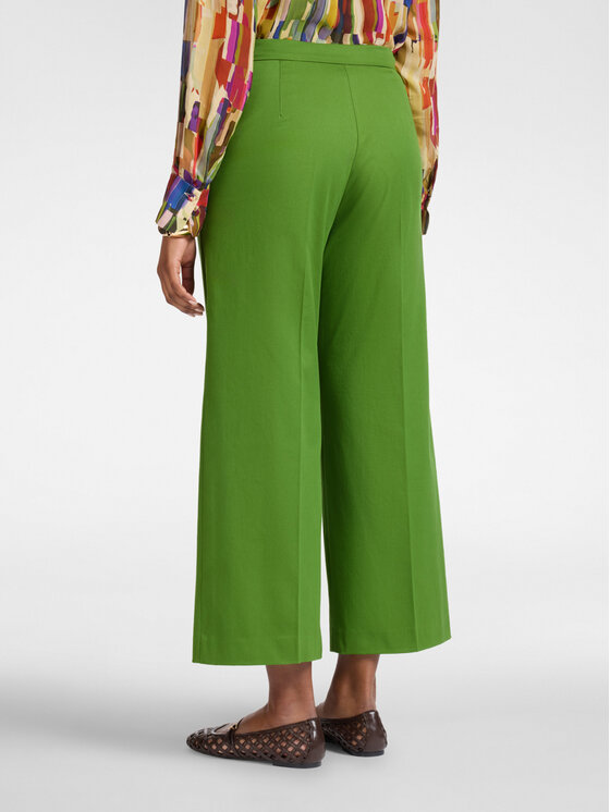 Elena Mirò Elena Mirò Pantaloni di tessuto P020P000470N0C5 Verde Cropp Fit