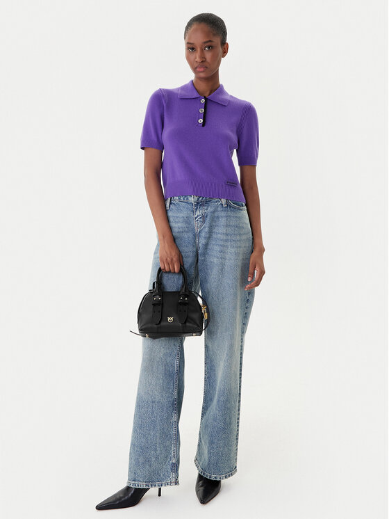 PINKO PINKO Kabelka Bowling Bag Zip Mini AI 25-26 PLTT 105333 A0QO Černá