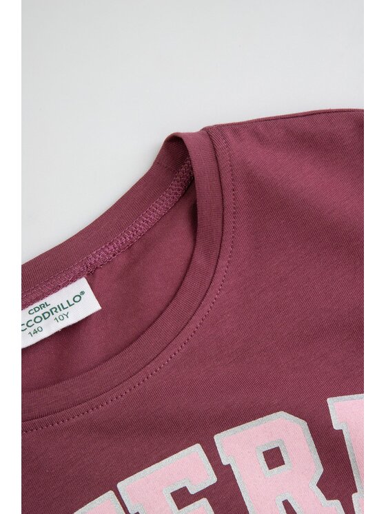 Coccodrillo Coccodrillo T-Shirt ZC6143207VGA-017 Bordowy Regular Fit
