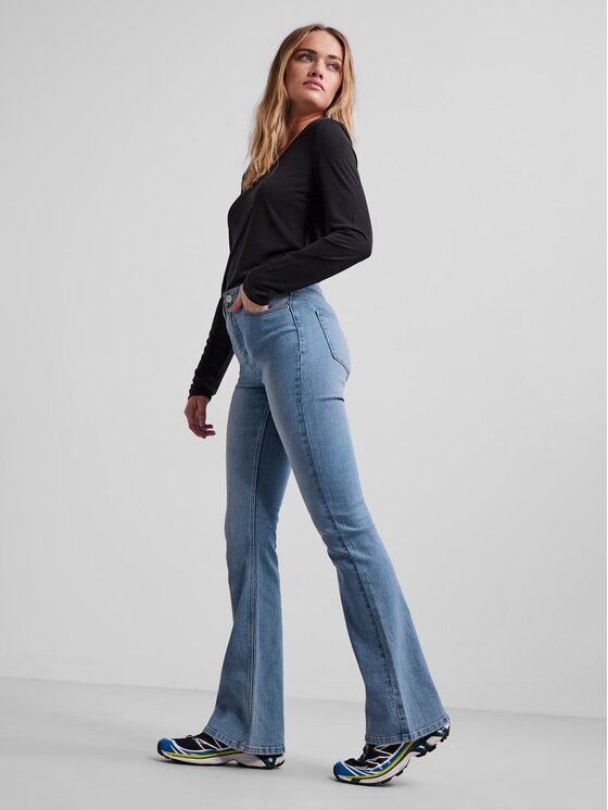 Pieces Pieces Teksad 17123711 Sinine Flared Fit
