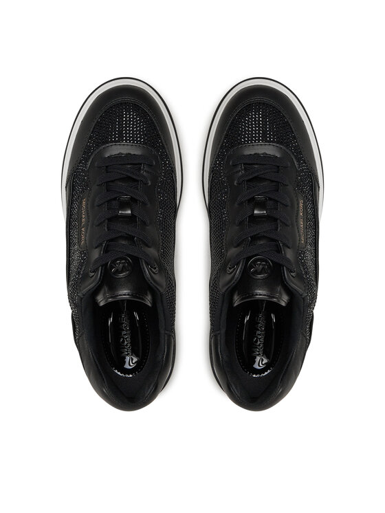 MICHAEL Michael Kors MICHAEL Michael Kors Αθλητικά Hayes Embellished Leather Sneaker 43F4HYFS1D Μαύρο