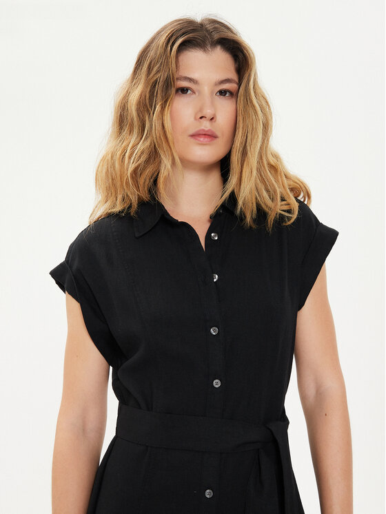 Gap Gap Sukienka koszulowa 857655-02 Czarny Regular Fit