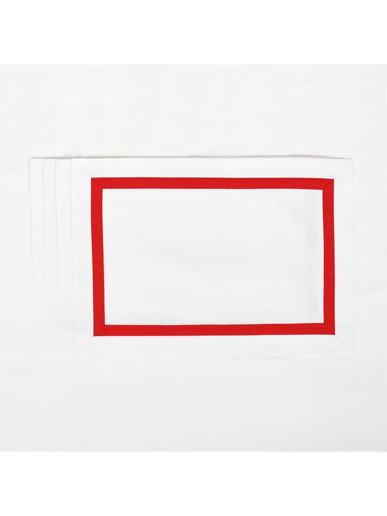 Roseberry Home Roseberry Home Serwetki Red Stripes Biały