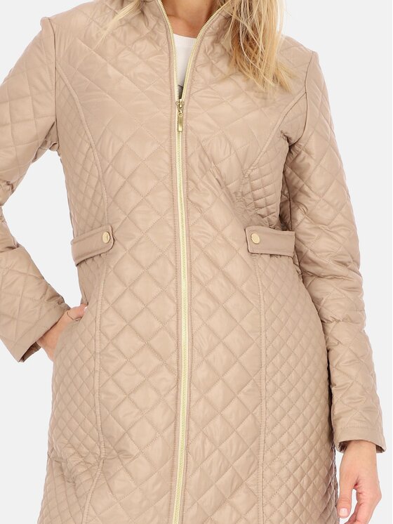 Perso Perso Płaszcz przejściowy BLE241035F Brązowy Regular Fit
