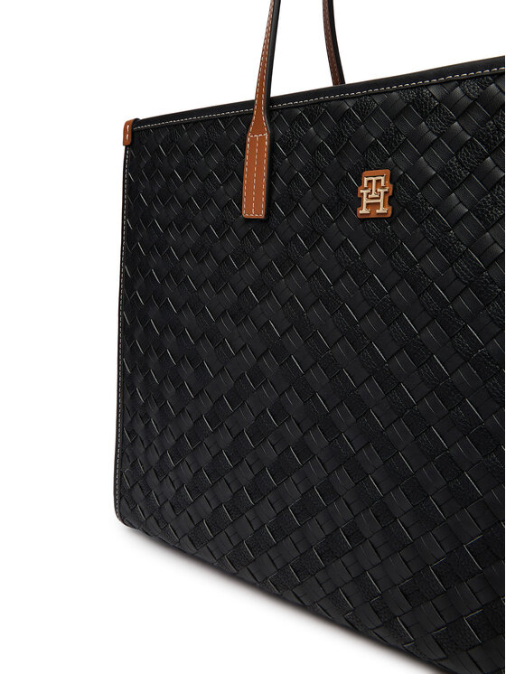 Tommy Hilfiger Tommy Hilfiger Geantă Th City Tote AW0AW18394 Negru