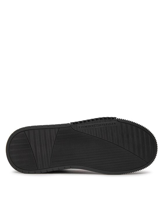 Tommy Hilfiger Tommy Hilfiger Laisvalaikio batai Supercup Lth Stripes Ess FM0FM04895 Juoda