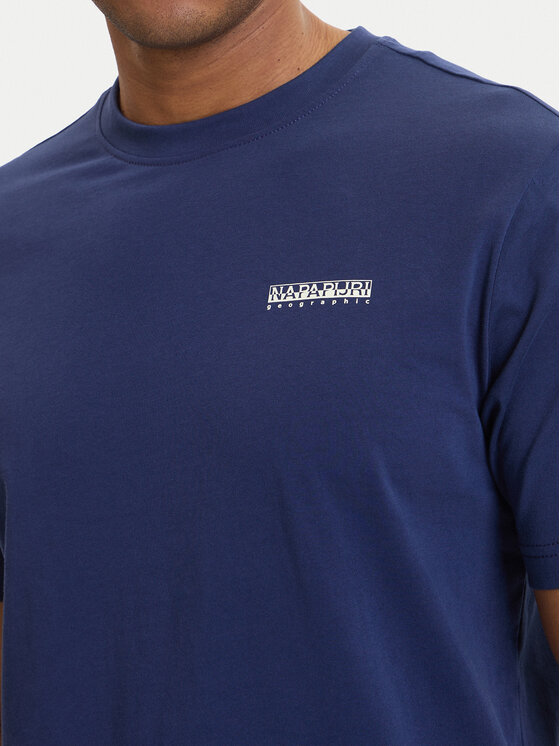 Napapijri Napapijri T-Shirt S-Flint NP0A4FZZ Tmavomodrá Regular Fit