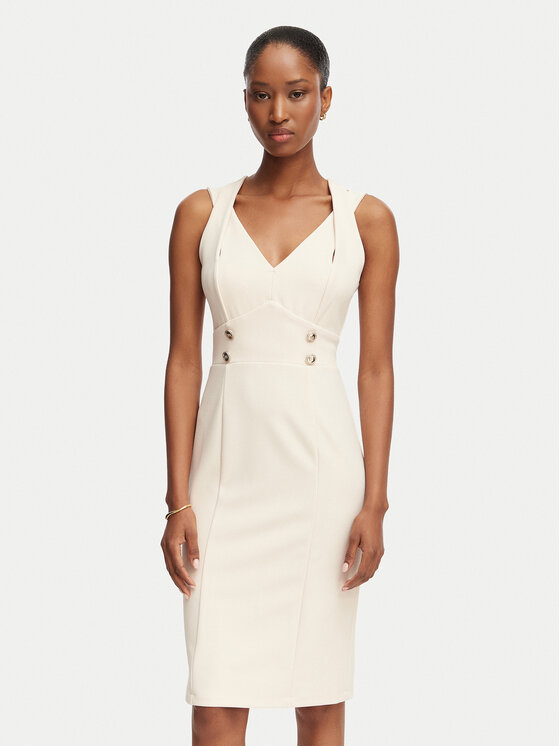 Rinascimento Rochie cocktail CFC0020385002 Bej Slim Fit