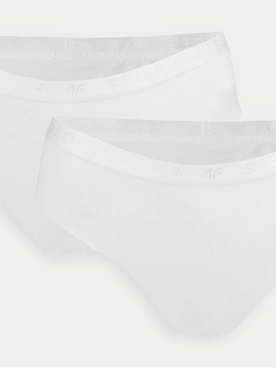 4F 4F Set di 2 culotte classiche 4FWMM00UPTSF025 Bianco