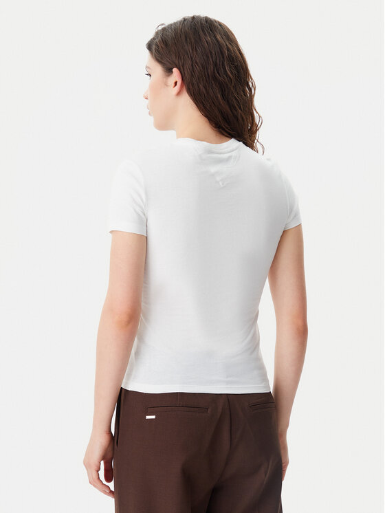 Tommy Jeans Tommy Jeans Tričko Tonal Linear DW0DW20315 Écru Slim Fit