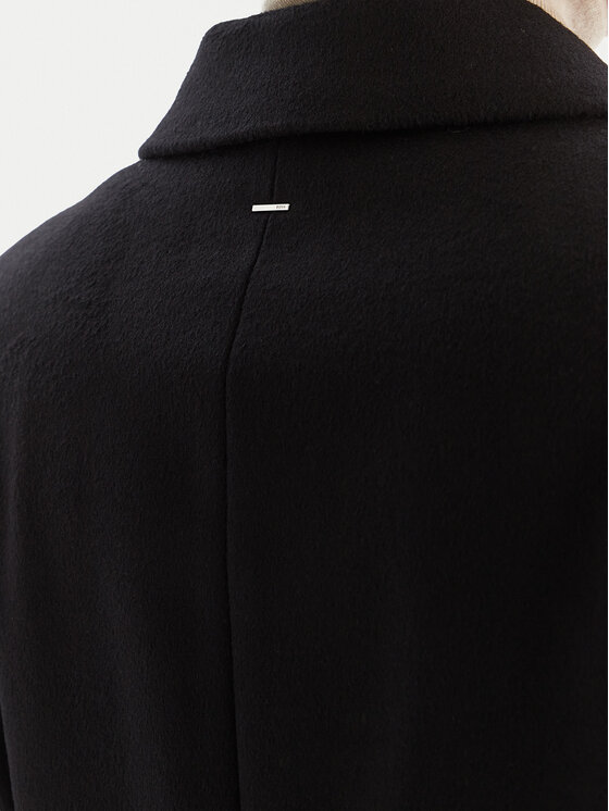 BOSS BOSS Płaszcz wełniany Classin 50548371 Czarny Regular Fit