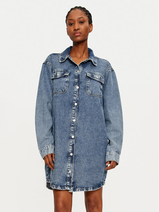 Noisy May Jeans Haljina Alva 27031370 Plava Oversize