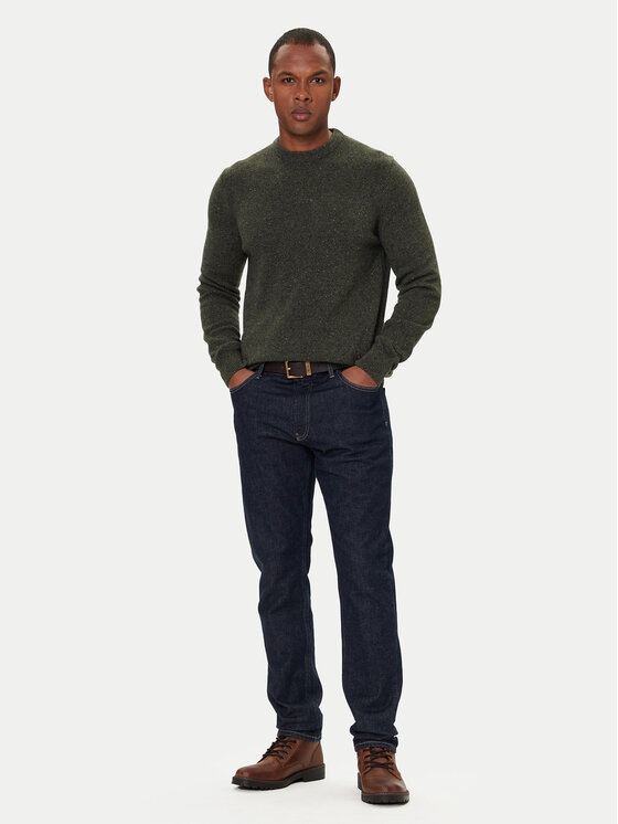 Barbour Barbour Sweter Essential Tisbury MKN0844GN79 Zielony Regular Fit