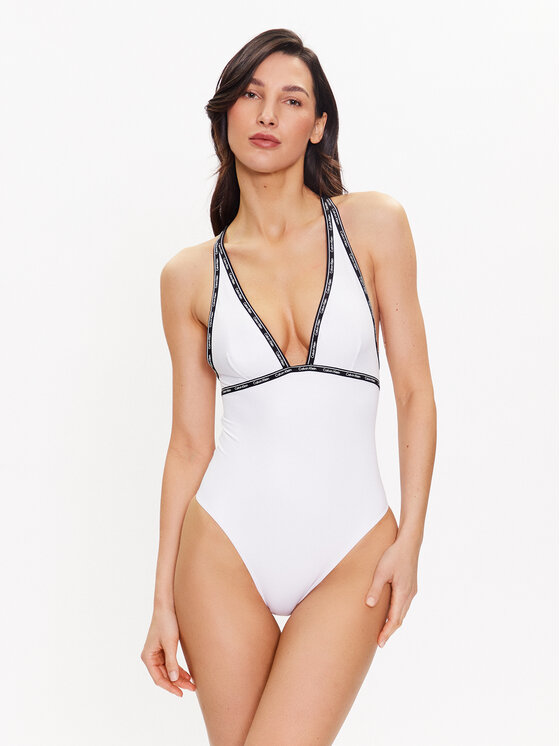 Calvin Klein Swimwear Peldkostīms KW0KW02075 Balts