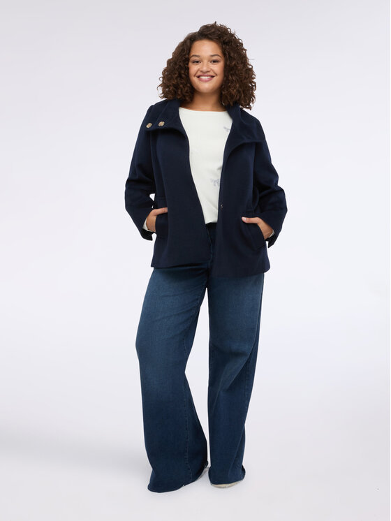 Fiorella Rubino Fiorella Rubino Płaszcz 8394T100349N034 Niebieski A-Line Fit