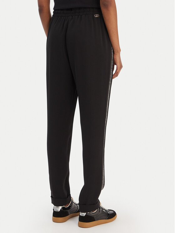 Liu Jo Sport Liu Jo Sport Kalhoty z materiálu TA6290 TS923 Černá Regular Fit