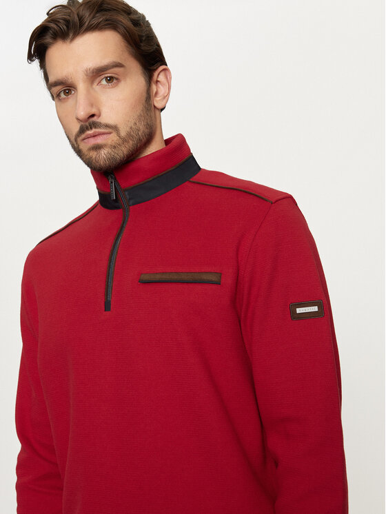 Bugatti Bugatti Felpa 8500 65050B Rosso Regular Fit