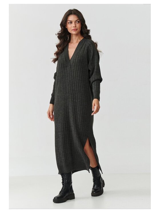 Makadamia Makadamia Sweter S161 Szary A-Line Fit