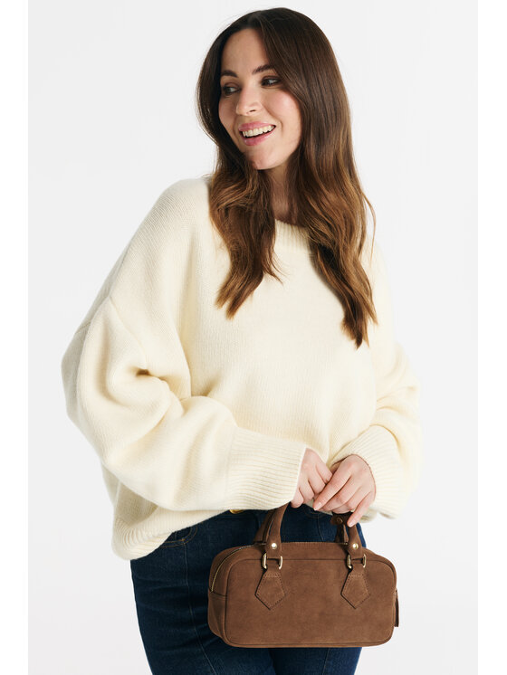 Salme Salme Sweter Livia Kremowy Oversize