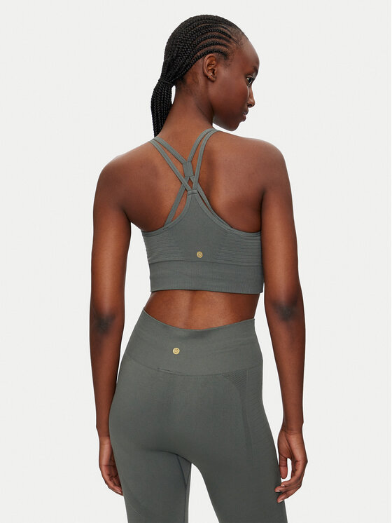 Athlecia Athlecia Biustonosz sportowy Foan V2 W Seamless EA243347 Zielony