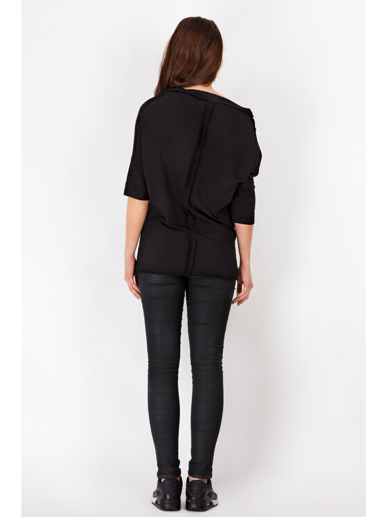 Awama Awama Bluza A091 Czarny Basic Fit
