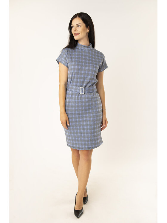 QUIOSQUE QUIOSQUE Každodenní šaty MIXEC DRESS 2 Modrá Regular Fit