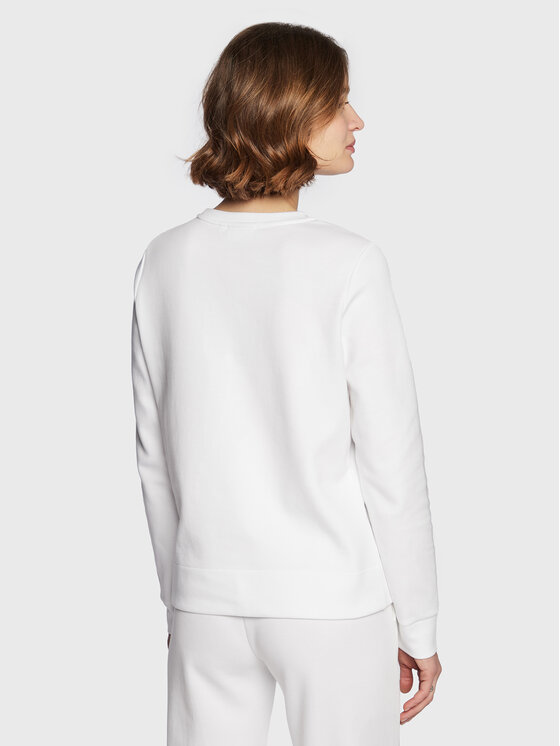Felpa Micro Logo K20K205453 Bianco Regular Fit