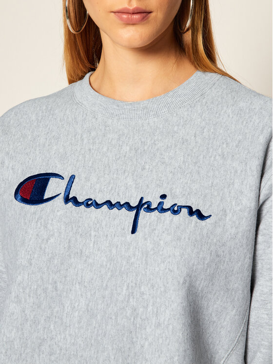 Champion Champion Felpa Script Logo 113795 Grigio Regular Fit