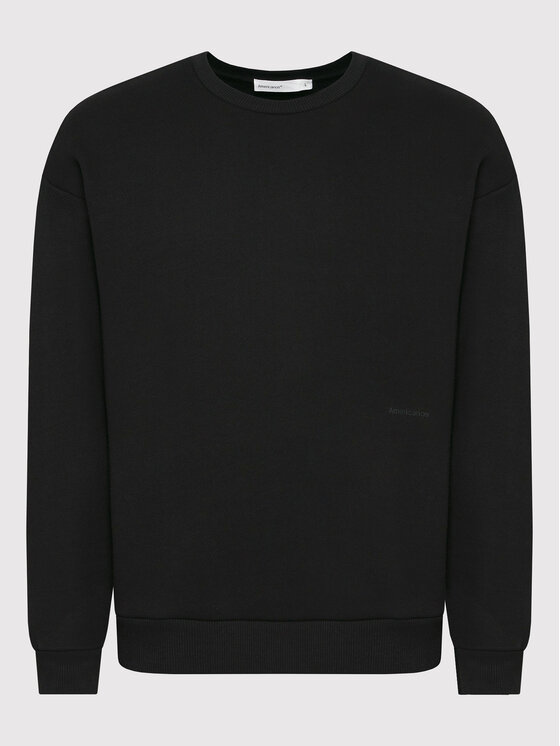 Americanos Americanos Mikina Unisex Portland Crewneck Černá Relaxed Fit