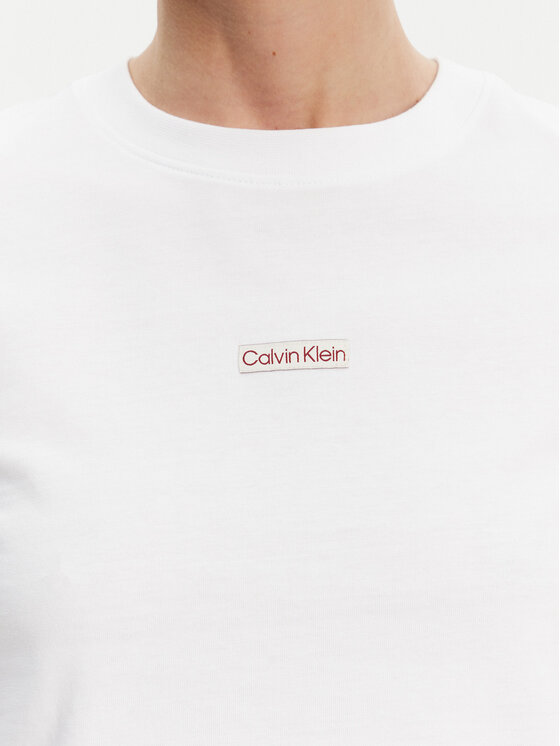 Calvin Klein Jeans Calvin Klein Jeans Tričko Placed Institutional J20J225524 Biela Slim Fit