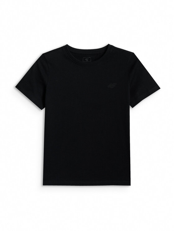 4F 4F T-Shirt BASIC+ Czarny Regular Fit