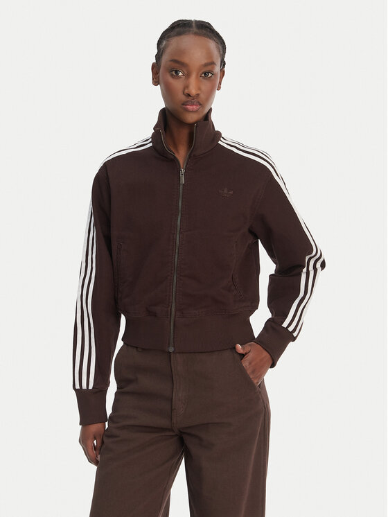adidas adidas Bluză Firebird KD2937 Maro Regular Fit