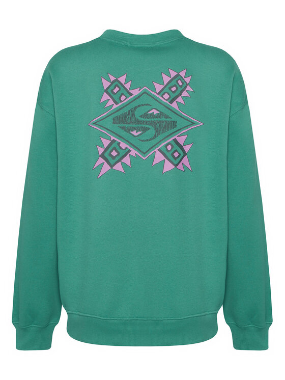 Quiksilver Quiksilver Суитшърт EQWFT03188 Зелен Oversize