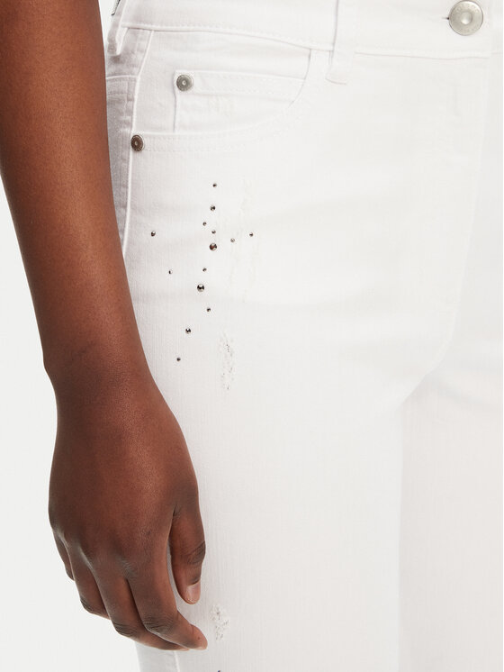 Olsen Olsen Jeansy 14002416 Bílá Slim Fit