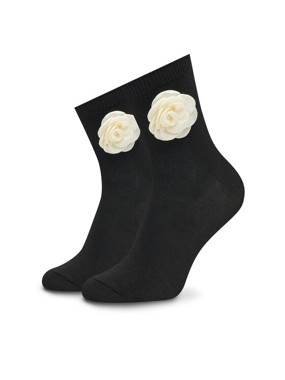 Aldo Aldo Zestaw 2 par wysokich skarpet damskich Rosettesocks 13939716 Czarny